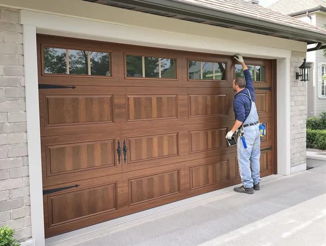 Custom garage door showcase by Anaheim Garage Door Repair in Anaheim