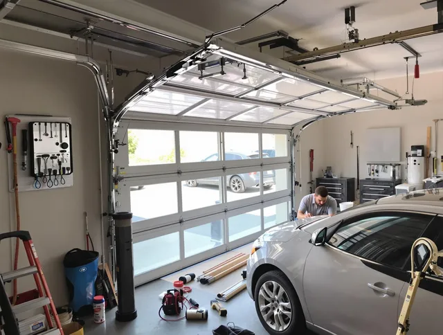 Garage door noise reduction service by Anaheim Garage Door Repair in Anaheim