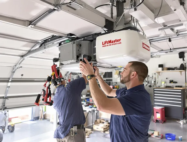 Anaheim Garage Door Repair technician performing advanced diagnostics on garage opener in Anaheim