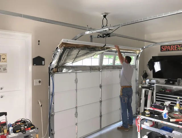 Garage door section replacement by Anaheim Garage Door Repair in Anaheim